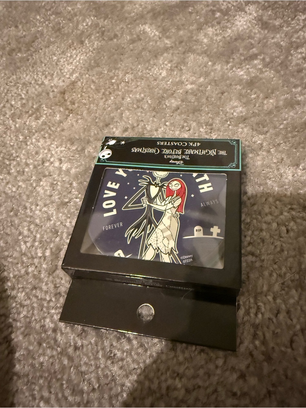 Disney The Nightmare Before Christmas Sally & Jack coasters- Black, Red, Navy